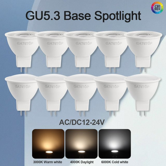 5 Stück LED-Strahler MR16 GU5.3 mit 7W und 700lm, Weiß, Ersatz für 50W Halogenlampen, 12V/24V AC/DC - Bild 1