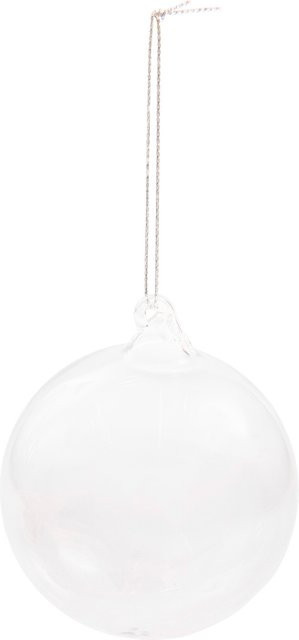 Rico Design Glaskugel Transparent für Weihnachten, Durchmesser: 8,0 cm - Bild 1