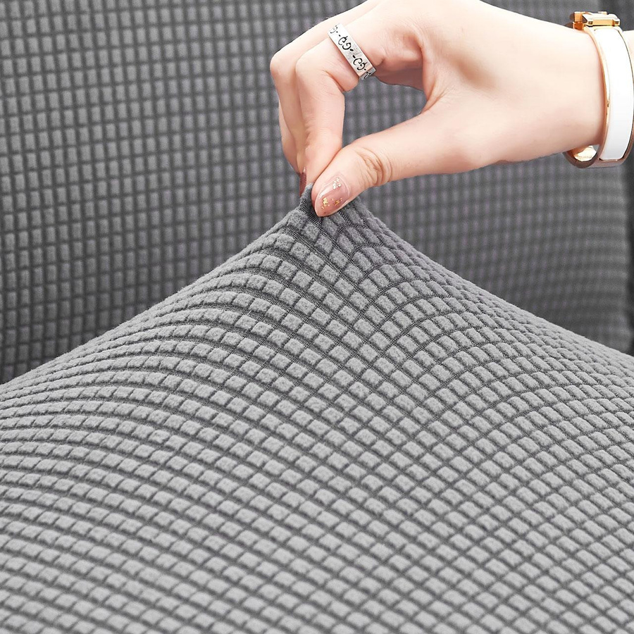 Yiran Furniture Weicher Plüsch-Ecksofa-Kissenbezug in Orange, Elastischer Schonbezug für Chaiselongue aus Polyester - Bild 1