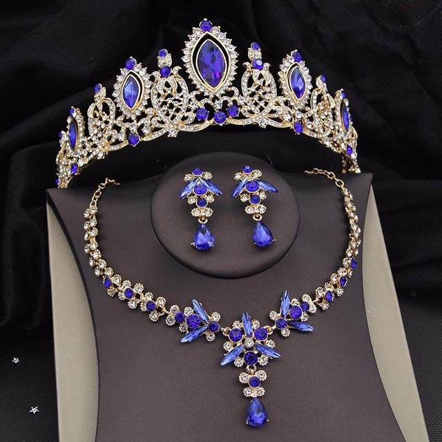 Wucifang Jewelry Schmuck-Set, Kristall, Zinklegierung, Schwarz, Damen - Bild 1