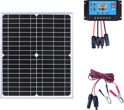Tragbares Solarpanel-System xinpuguang 21W Photovoltaik-Kit in Schwarz für Outdoor und Reisen - Bild 1