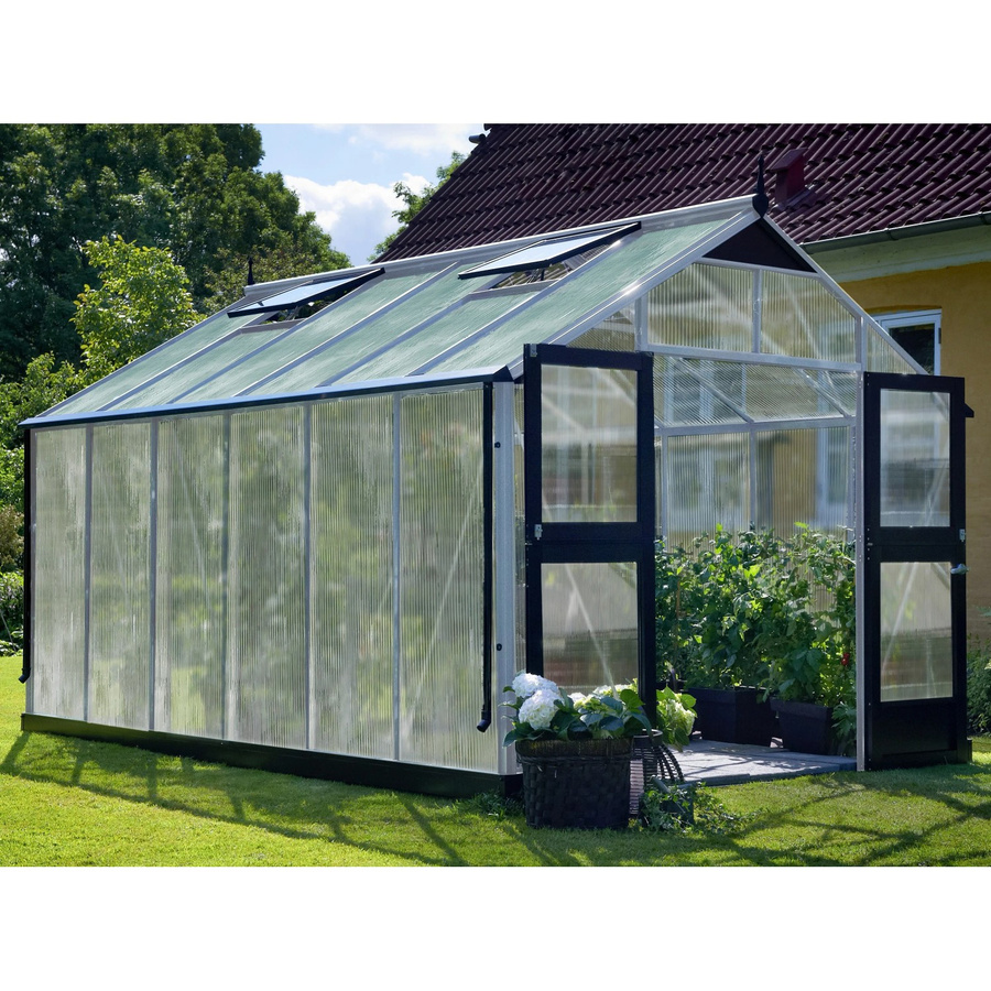 Juliana Gewächshaus Premium 13 aus Aluminium mit Polycarbonat-Verglasung und Satteldach, 13 m² - Bild 2