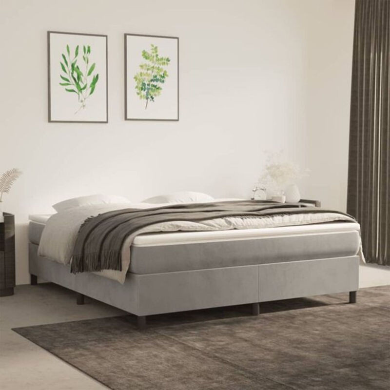 Vidaxl Matratzenschoner Topper aus Schaumstoff und Polyester in Weiß oder Grau, B/T/H: 180 x 210 x 5 cm - Bild 1