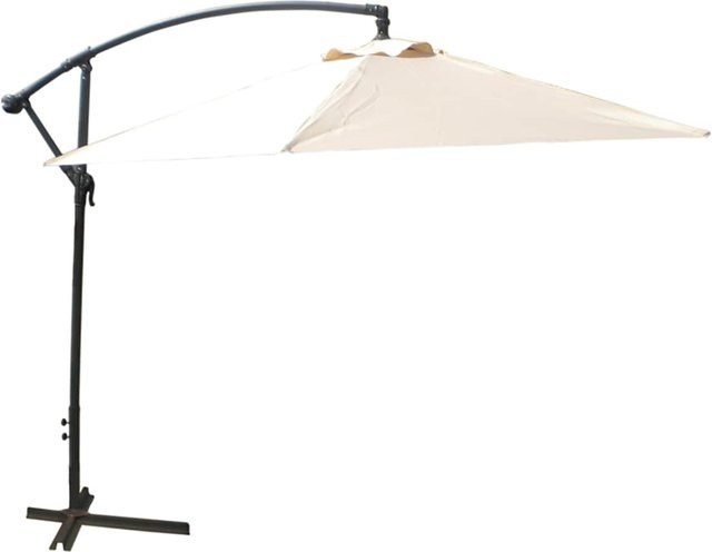 LEX Ampelschirm mit Kurbel in Beige, Durchmesser: 3 m - Bild 1