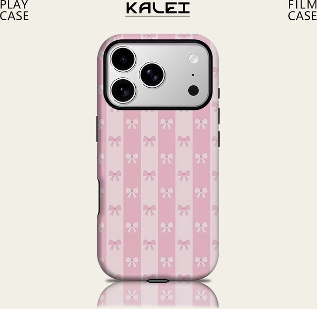 Robuste magnetische iPhone Hülle mit Rosa Schleifenstreifen für iPhone 17 16 15 14 13 Pro Max Plus - Bild 1