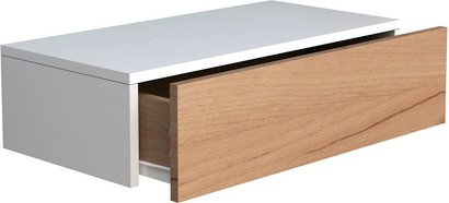 VCM Wandregal Usal Nachttisch in Weiss, H: 15 cm, B: 60 cm, T: 30 cm - Bild 2