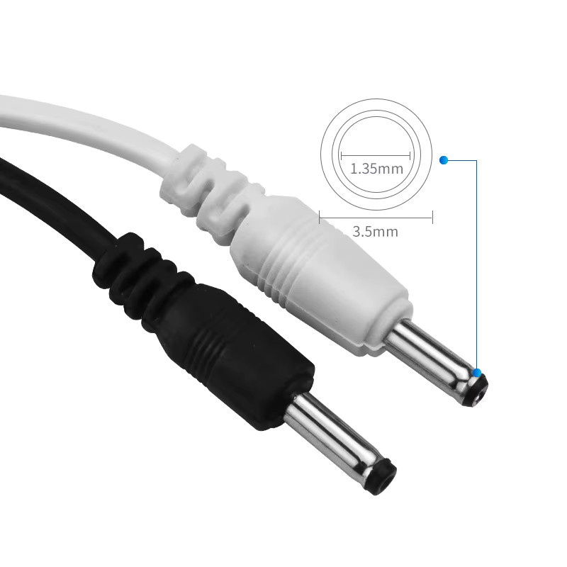 QSTEXPRESS USB auf DC 3,5 x 1,35 mm Ladekabel für kleine Lautsprecher, 5V, Schwarz - Bild 1