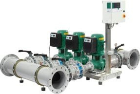 Wilo Mehrpumpenanlage SiFlux 21-IL-E 80/200-22/2-SC-16-T4 in Grün - Bild 1