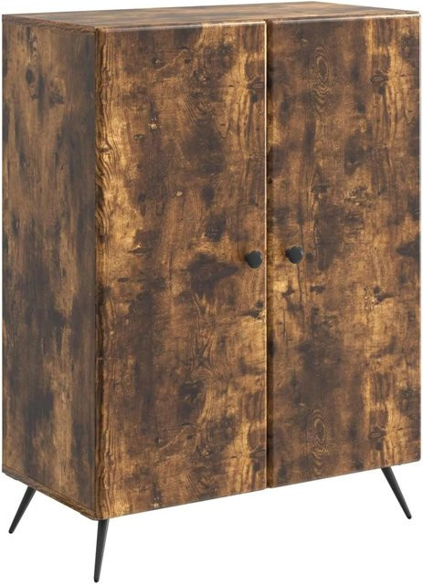 vidaXL Sideboard Modern Geräucherte Eiche Braun B: 66 cm, T: 34,5 cm, H: 90 cm - Bild 1