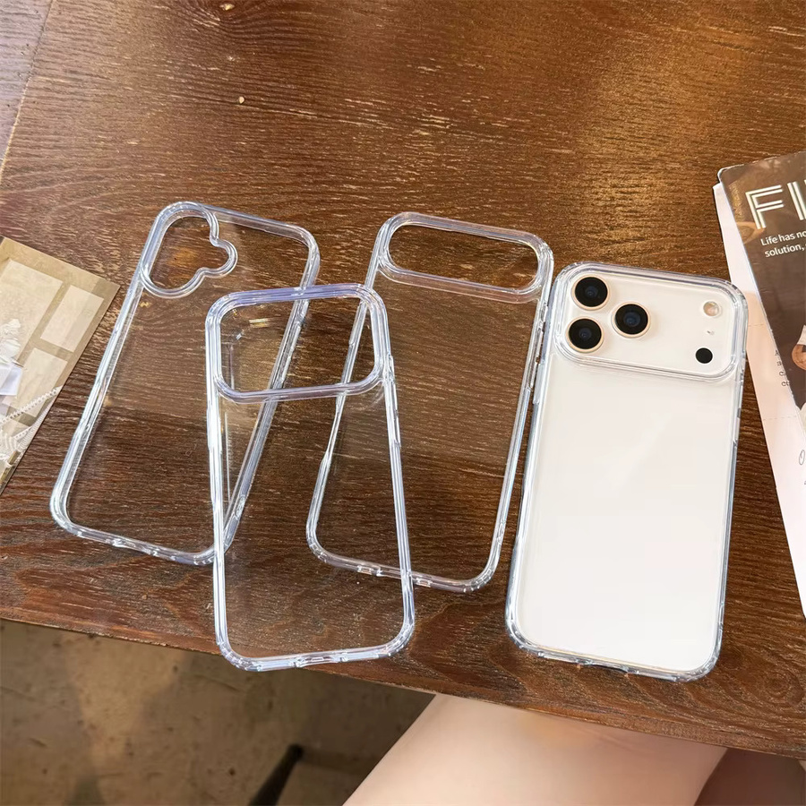 Transparente Acryl-Handyhülle von szHAIyu für iPhone 17 Air 16 Plus 15 14 13 12 11 Pro Max 16e Mini X XS XR 7 8 mit TPU-Schutz in Klar - Bild 3