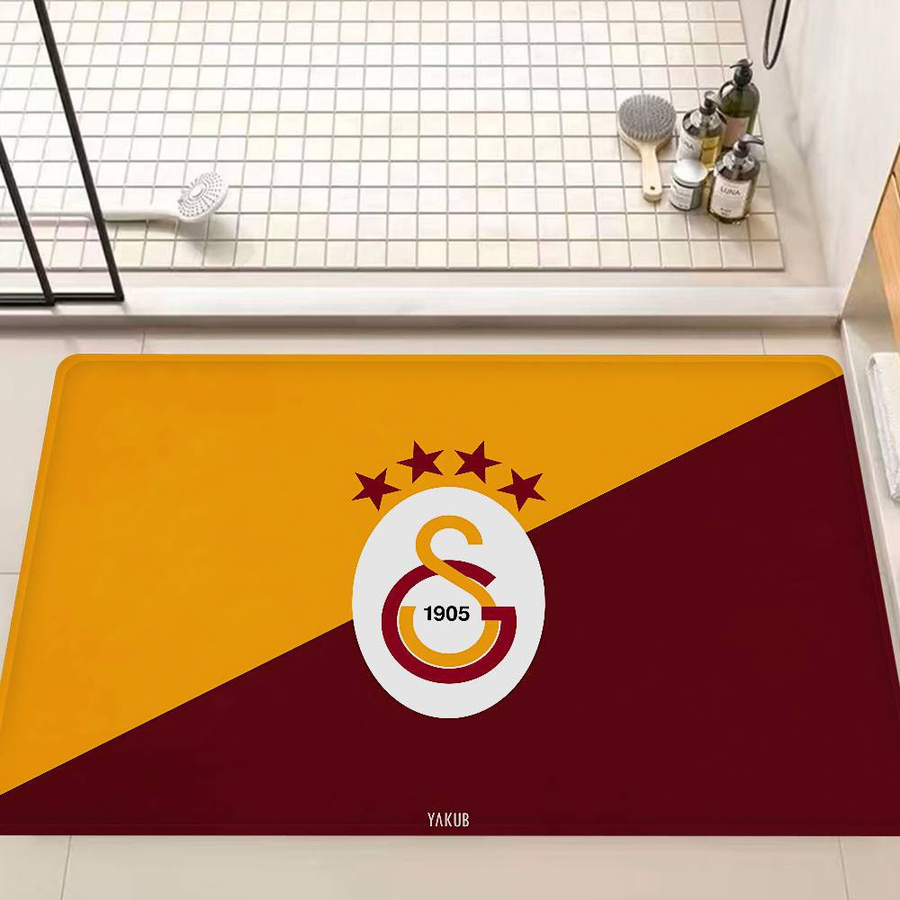Galatasaray Vivids Fußmatte mit Streifenmuster, rutschfest und waschbar, Multicolour, B: 60 cm, T: 40 cm - Bild 4