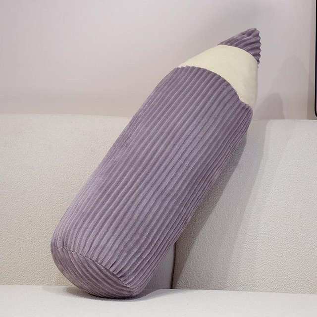 Yiran Toy Buntstift Plüschkissen lila, weiches Sofa-Kissen in Form eines Buntstifts, Breite: 70 cm - Bild 1