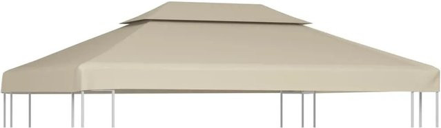 vidaXL Pavillon-Ersatzdach aus Polyester in Beige, B x T: 3 x 4 m - Bild 1