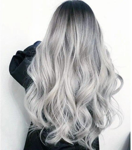 Waverly Perücke, lange gewellte Ombre-Blondine, synthetisch, 26inches, grau - Bild 1