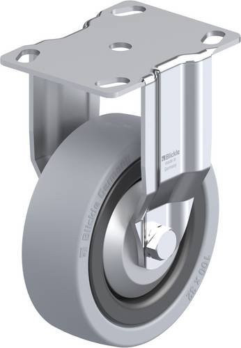 Blickle Bockrolle BKPA-VPA 101G-FA in Schwarz und Grau mit Schraubbefestigung, Rad-Durchmesser: 100 mm, Tragfähigkeit (max.): 110 kg - Bild 1