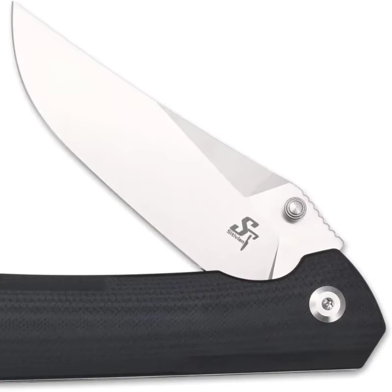 Sitivien ST124 Outdoor-Klappmesser mit D2-Klinge und schwarzem G10-Griff für Jagd, Überleben und EDC-Einsatz - Bild 2