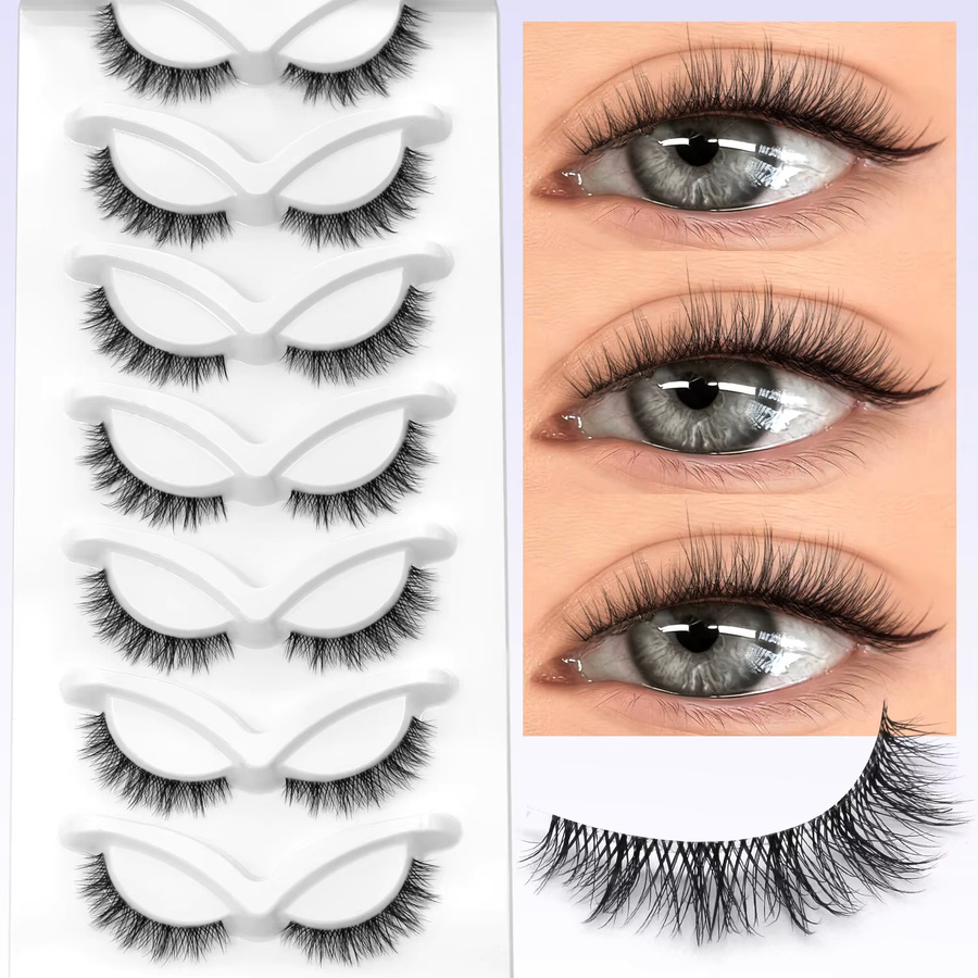 GROINNEYA Falsche Wimpern, 3D-Faux-Nerzwimpern, Black, Unisex - Bild 3