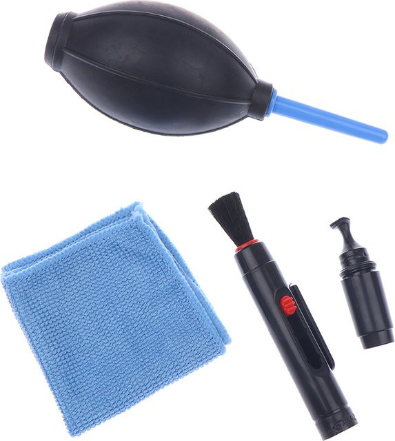 Kamera Reinigungsset mit Pinsel, Reinigungsstift, Mikrofasertüchern und Luftgebläse in Multicolor für Canon und Sony - Bild 1