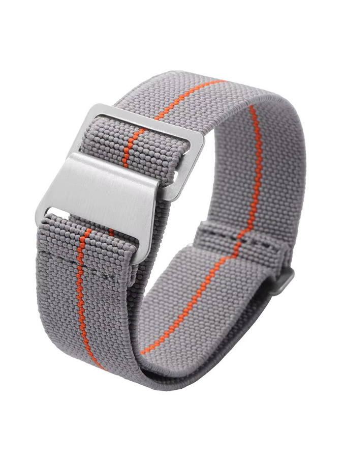 Uhrenarmband Nylon, geflochten, Silber, Unisex, 18/20/22mm - Bild 2