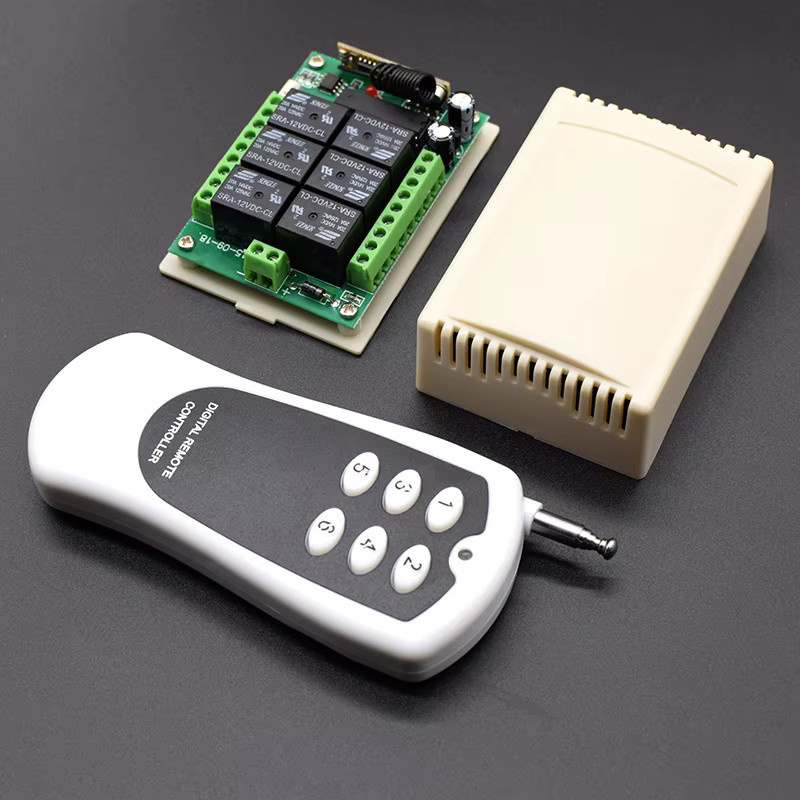 Scimagic-RC Universal 6 Kanäle Funk-Relais-Modul mit 433 MHz Fernbedienung und 6-Tasten RF-Sender für DC 12 V 24 V - Bild 3