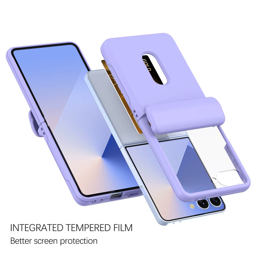 Fashion Candy Soft Case für Samsung Galaxy Z Flip 7 6 5 mit Kartenfach und Scharnier-Schutz Anti-Drop Abdeckung - Bild 2
