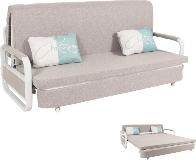 Schlafsofa MCW-M83 mit Schlaffunktion in Hellgrau, Liegefläche 190 x 185 cm - Bild 1