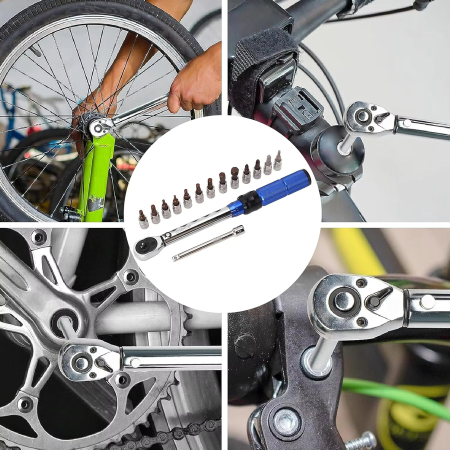 Rafford 16-in-1 Ratschen-Torsionsschlüssel-Set mit 1/4 Zoll Antrieb und 72-Zahn-Ratsche für Fahrrad- und Autoreparaturen - Bild 4