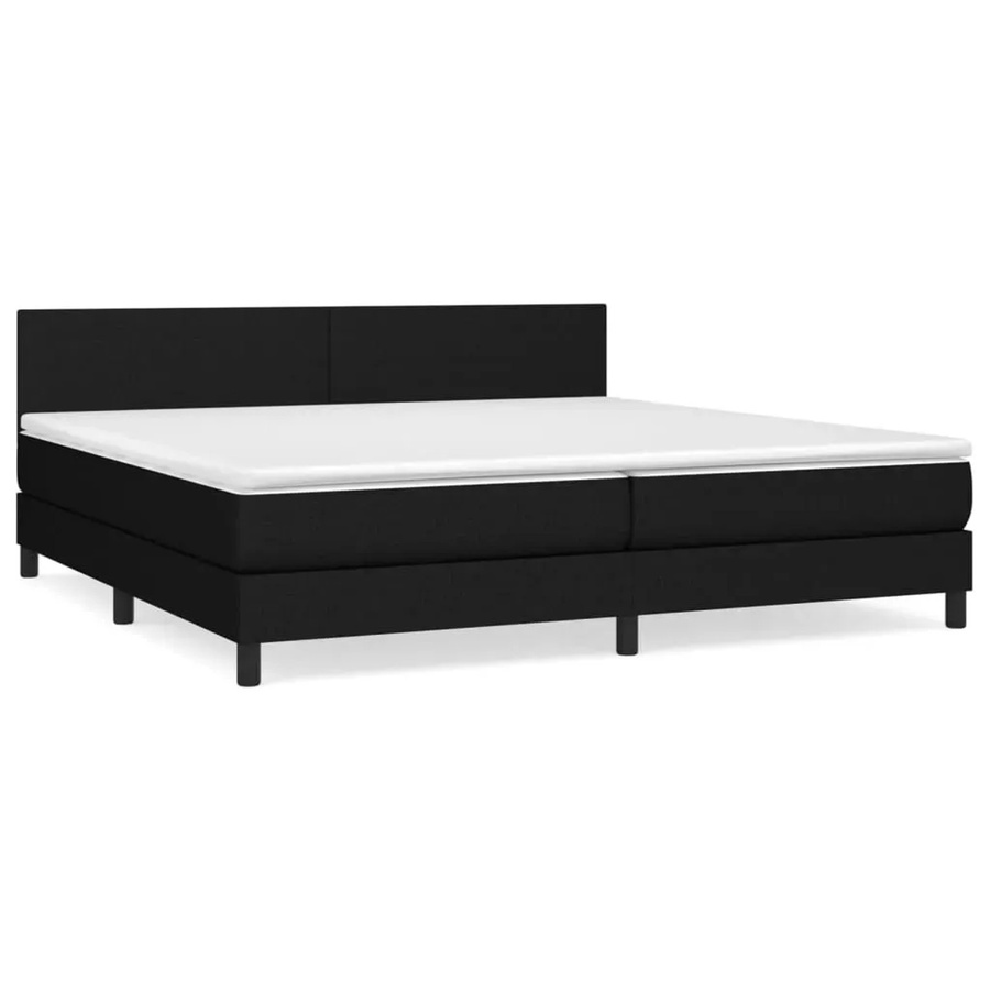 vidaXL Boxspringbett mit Matratze Schwarz aus Stoff mit Taschenfedern B/T: 200 x 200 cm - Bild 2