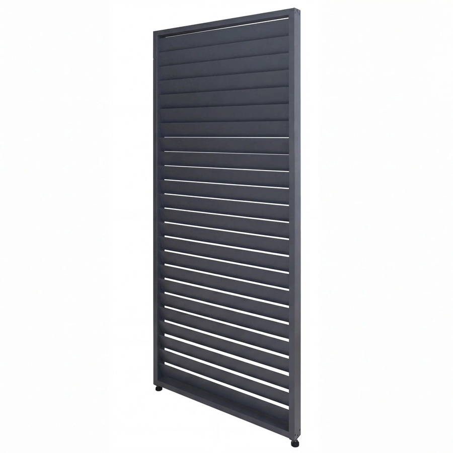 BERLINLODGE Lamellenwand für Pergola aus Aluminium in Anthrazit, H x B: 220 x 90 cm - Bild 2