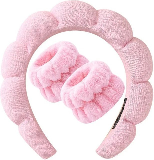 Rd lala Stirnband und Handgelenkband Set, 3 Stück, Weiß, Damen - Bild 1