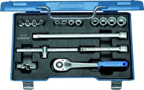 Gedore D 30 GMU-10 Steckschlüsselsatz 3/8 Zoll in Blau und Silber aus Chrom-Vanadium und Edelstahl - Bild 1