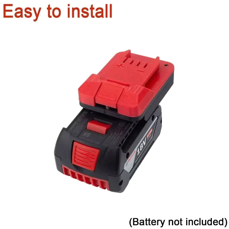 Bosch Batterieadapter-Konverter für 18V Lithium-Akkus zur Nutzung mit Lidl Parkside X20V Elektrowerkzeugen in Rot - Bild 2