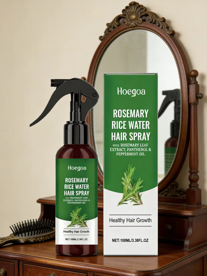 Hoegoa Rosmarin-Reiswasser Haarspray, 100 ml, Unisex - Bild 7