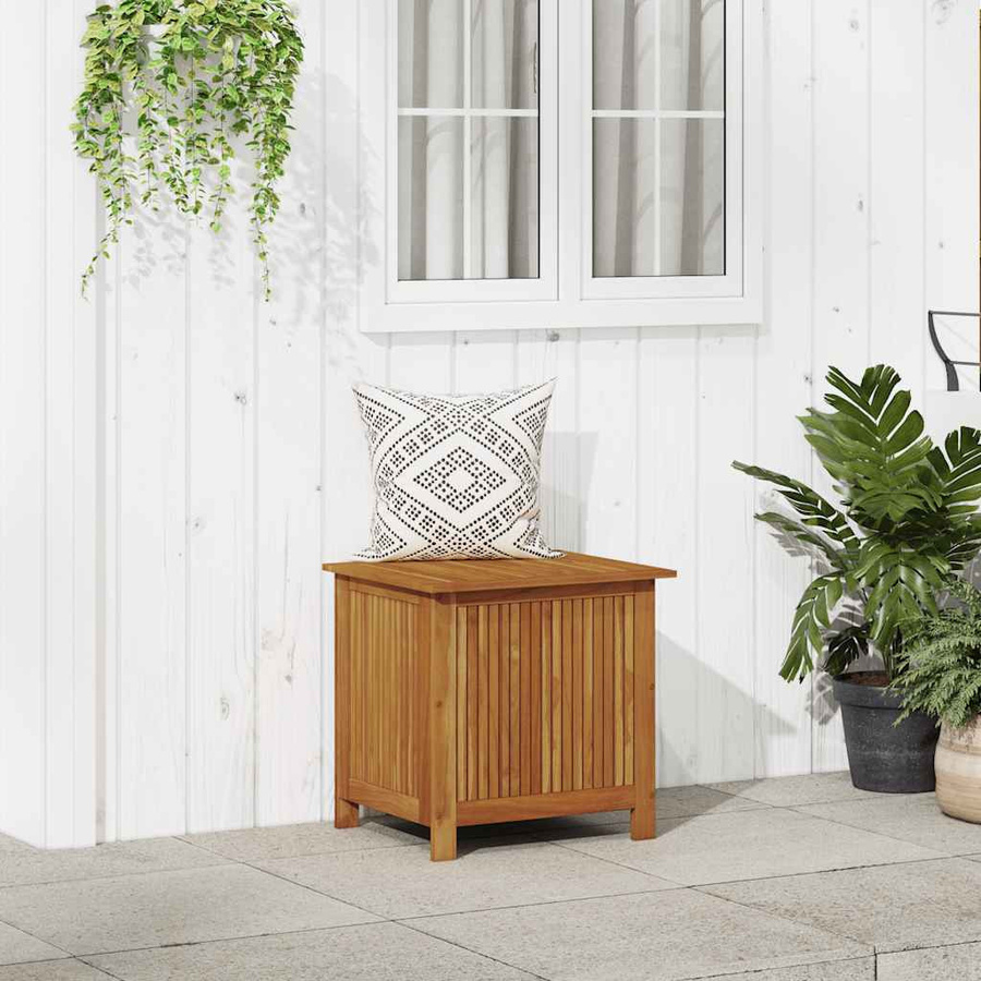 vidaXL Garten-Aufbewahrungsbox aus Akazien-Massivholz in Braun, B/T/H: 60 x 50 x 58 cm - Bild 3