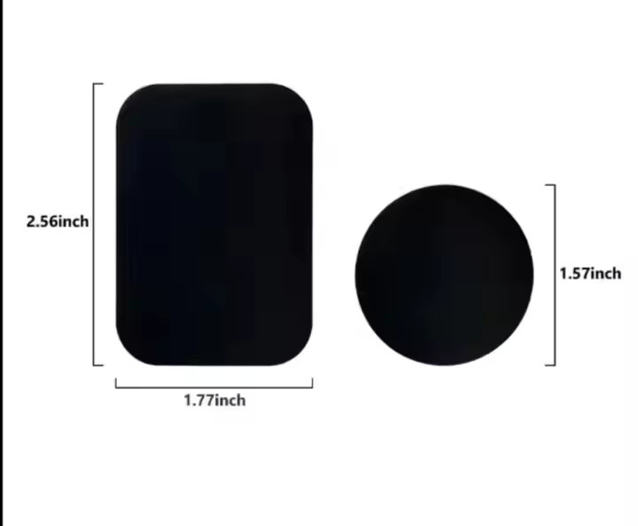 20er Set Magnetische Metallplatten für Auto-Telefonhalterungen, universelle Eisenplatten als Aufkleber für Handyhalter, Farben: Silber und Schwarz, Maße: 30 x 30 mm, 40 x 40 mm und 45 x 65 mm - Bild 3