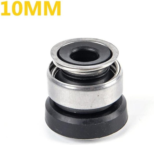 Junfeng Keramik-Kohlenstoff-Gummi Wasserpumpendichtung in Schwarz, passend für 8mm, 10mm und 12mm Umwälzpumpen, Modell 301-10 - Bild 1