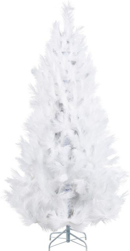 BELIANI Weihnachtsbaum Weiß Künstlich mit Ständer, Moderne Weihnachtsdekoration, Höhe: 180 cm, Breite: 115 cm, Tiefe: 115 cm - Bild 1