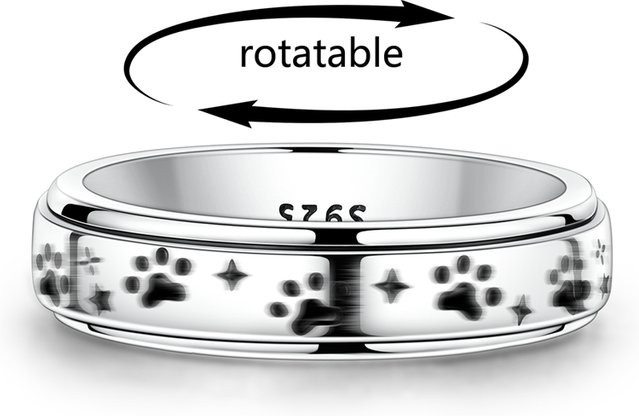 Parmuz Sternenpfoten-Ring, 925 Silber, Damen, Mädchen - Bild 1