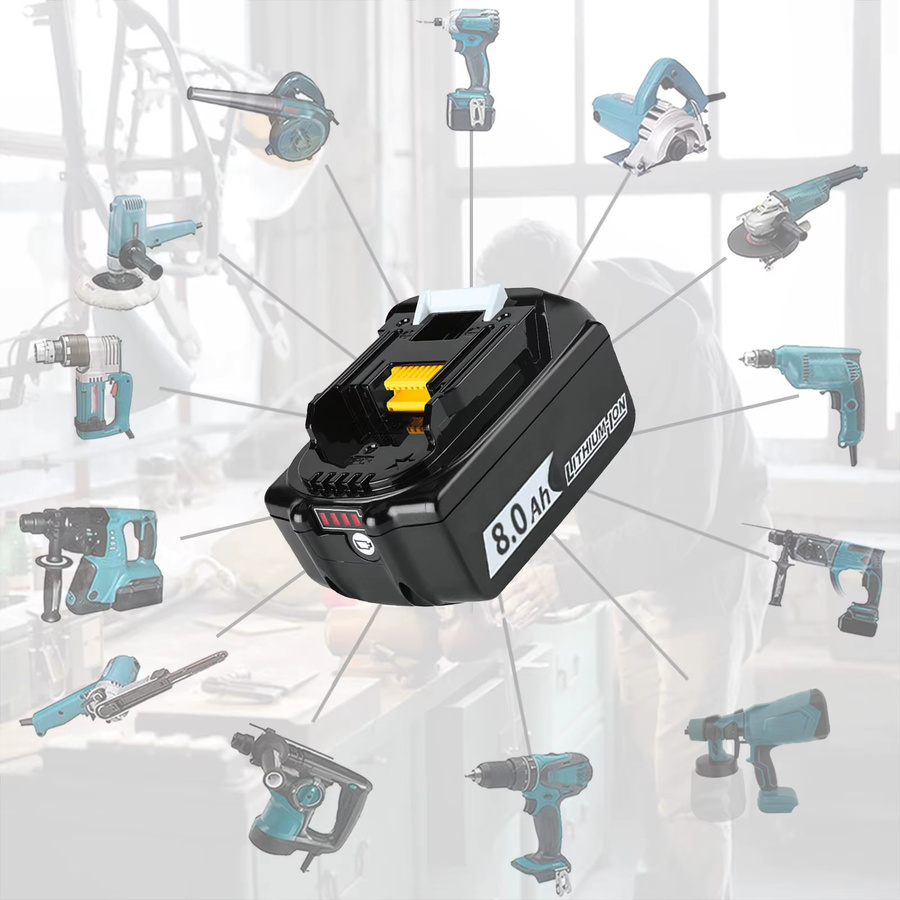 2er-Pack Makita 18V LXT Li-Ionen-Akkus mit 8000mAh in Schwarz - Bild 4