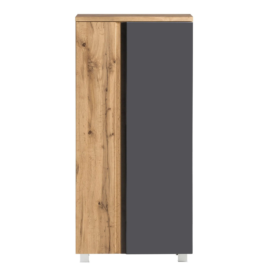 Held Möbel Midischrank Ancona in matt Grau-Wotaneiche, B/T/H: 65 x 35 x 130 cm - Bild 2