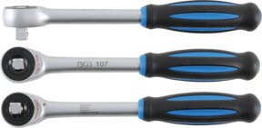 BGS Umschaltknarre mit Drehgriff und Außenvierkant 12,5 mm (1/2 Zoll) in Silber - Bild 1