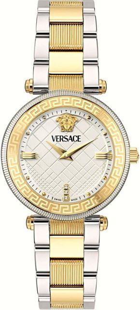 Versace Damenuhr, Quarz, Edelstahl, 35 mm, Weiß, 5 ATM - Bild 1