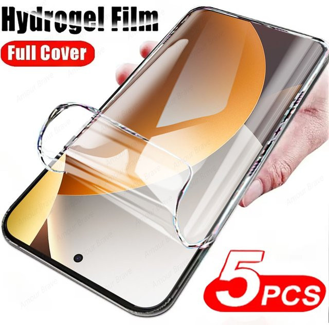 5 Stück Hydrogel-Displayschutzfolien für Xiaomi Redmi Note 15 14 13 12 11 Pro Plus und Redmi Note 14S 12S, transparente weiche Schutzfolie - Bild 1