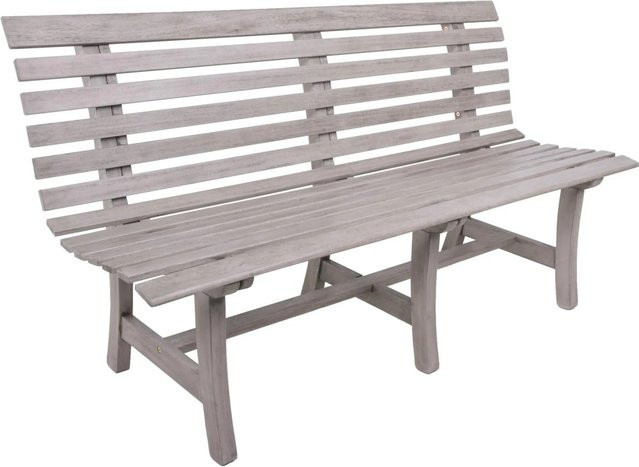 DELUKE Parkbank LUND aus Eukalyptus in Eukalyptusbraun, wetterfeste Gartenbank für Terrasse und Outdoor, Breite: 150 cm - Bild 1