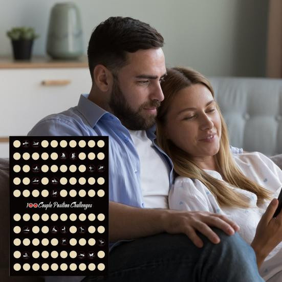 Exquiste life Poster mit 100 Positionsherausforderungen für Paare, Rubbelkarte für Erwachsene in Mehrfarbig - Bild 2