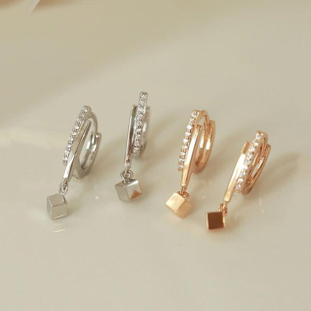 Creolen 925 Silber, Zirkonia, Damen - Bild 1