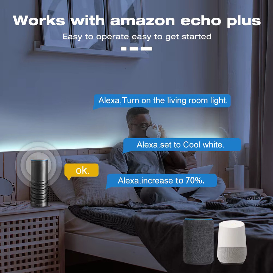 GLEDOPTO Zigbee 3.0 Mini RGBCCT RGBW LED-Lichtstreifen-Controller mit Alexa Sprachsteuerung und App-Steuerung in Weiß - Bild 4
