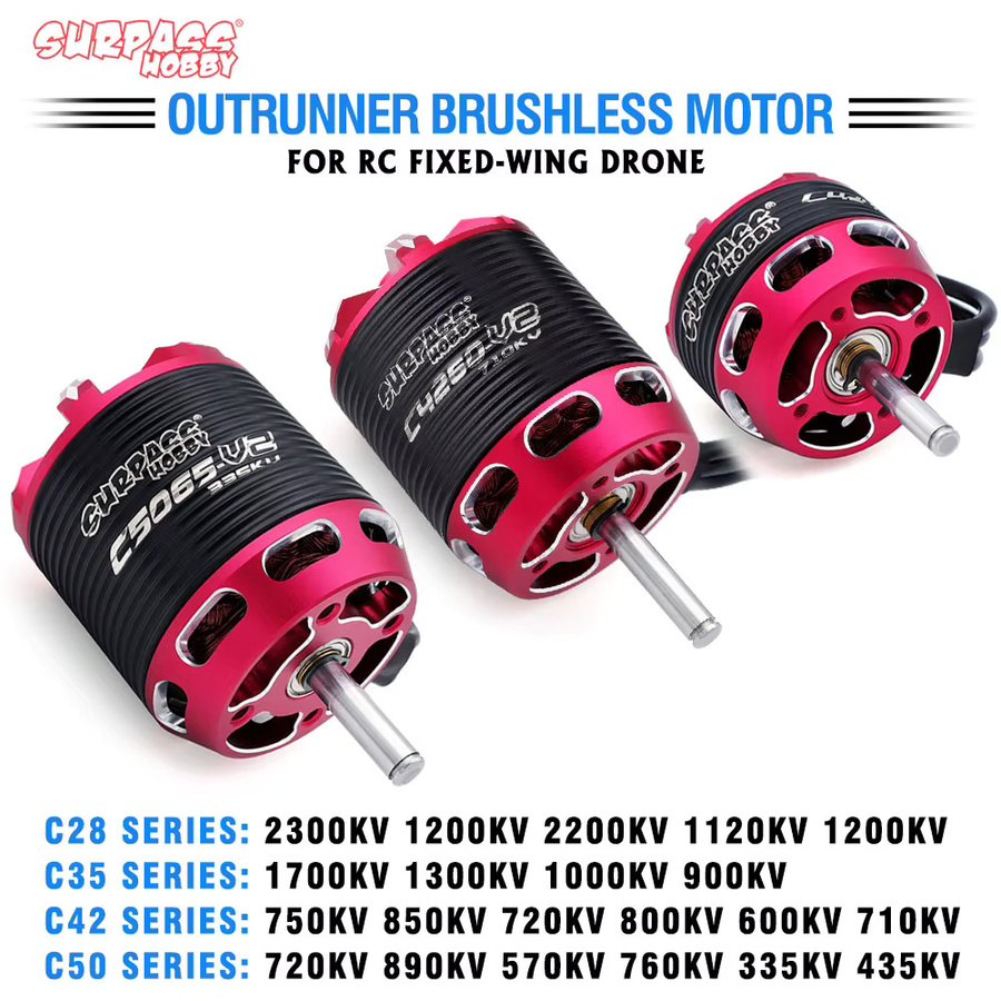 SURPASS HOBBY Bürstenloser Motor C28/C35/C42/C50 Serie für Alle Flugzeugmodelle mit Fester Tragfläche - Bild 2