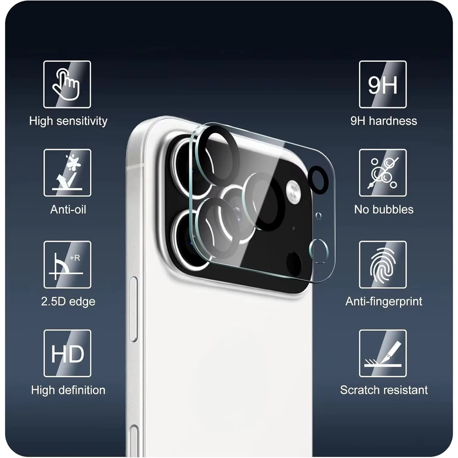 HD-Rückkamera-Schutzglas für Apple iPhone 18 17 16 15 14 13 12 11 Pro Max Air Mini als Objektiv-Displayschutzfolie - Bild 2