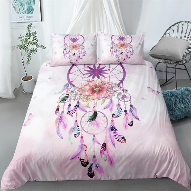 JMG Household Supplies Traumfänger Bettwäscheset Ethnisches Design Mikrofaser Multicolor B/H: 140 x 210 cm - Bild 1